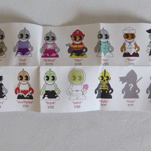 NEW 2008 KID ROBOT SUPERMINI SERIES 4 DESIGNER ART KEYCHAIN FIREMAN w AX “FDKR” - Picture 6 of 6